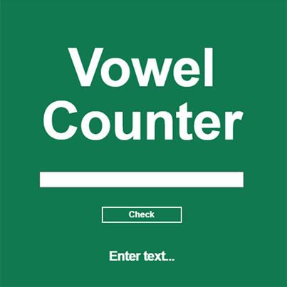 vowel counter app